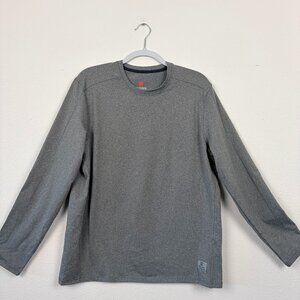 Rugged Elements Men's Sueded Long Sleeve Crew Tee, Grey Size Medium